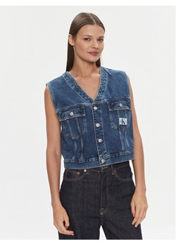 Calvin Klein Jeans Kamizelka J20J222471 Niebieski Regular Fit ze sklepu MODIVO w kategorii Kamizelki damskie - zdjęcie 181969476