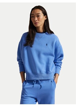 Polo Ralph Lauren Bluza 211936820016 Niebieski Relaxed Fit ze sklepu MODIVO w kategorii Bluzy damskie - zdjęcie 181969495