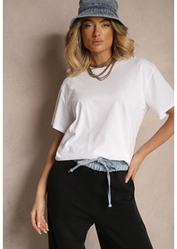 Biały Bawełniany Basicowy T-shirt Lorseli ze sklepu renee.pl w kategorii Bluzki damskie - zdjęcie 181970465