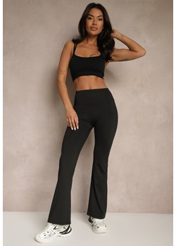 Czarne Spodnie Dzwony Legginsy High Waist Onellin ze sklepu renee.pl w kategorii Spodnie damskie - zdjęcie 181970515