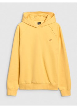 Bluza dresowa nierozpinana z kapturem uniseks 4F 4FWSS25TSWSU1547 - żółta ze sklepu Sportstylestory.com w kategorii Bluzy damskie - zdjęcie 181970626