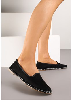 Czarne Espadryle Balerinki z Przeszyciami Firalissea ze sklepu renee.pl w kategorii Espadryle damskie - zdjęcie 181973426