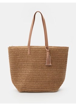 Sinsay - Pleciona torebka shopper - kremowy ze sklepu Sinsay w kategorii Torby Shopper bag - zdjęcie 181975825