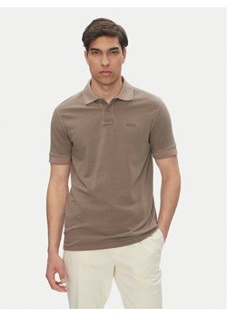 BOSS Polo Prime 50507813 Brązowy Regular Fit ze sklepu MODIVO w kategorii T-shirty męskie - zdjęcie 181978388