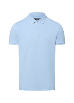 Nils Sundström Męska koszulka polo Mężczyźni Bawełna jasnoniebieski marmurkowy ze sklepu vangraaf w kategorii T-shirty męskie - zdjęcie 181981145