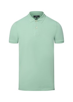 Nils Sundström Męska koszulka polo Mężczyźni Bawełna seledynowy jednolity ze sklepu vangraaf w kategorii T-shirty męskie - zdjęcie 181981149