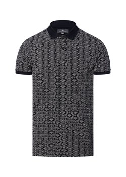 Nils Sundström Męska koszulka polo Mężczyźni Bawełna granatowy wzorzysty ze sklepu vangraaf w kategorii T-shirty męskie - zdjęcie 181981157