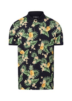 Nils Sundström Męska koszulka polo Mężczyźni Bawełna granatowy wzorzysty ze sklepu vangraaf w kategorii T-shirty męskie - zdjęcie 181981158