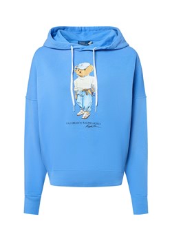 Polo Ralph Lauren Damski sweter z kapturem Kobiety Bawełna niebieski jednolity ze sklepu vangraaf w kategorii Bluzy damskie - zdjęcie 181981196