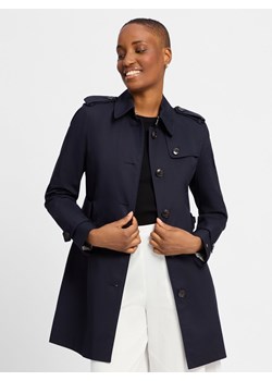 Tommy Hilfiger Płaszcz damski Kobiety Bawełna granatowy jednolity ze sklepu vangraaf w kategorii Płaszcze damskie - zdjęcie 181981236