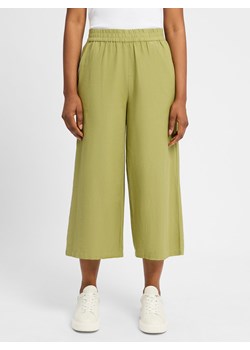 Vila Spodnie culottes z lnem - VIPrisilla Kobiety wiskoza kiwi jednolity ze sklepu vangraaf w kategorii Spodnie damskie - zdjęcie 181981248