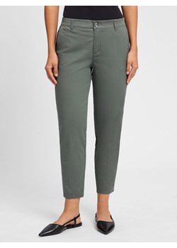 Street One Damskie spodnie materiałowe Kobiety Bawełna khaki jednolity ze sklepu vangraaf w kategorii Spodnie damskie - zdjęcie 181981388