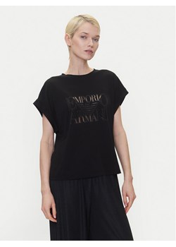 Emporio Armani T-Shirt EW000616 AF12187 UC001 Czarny Loose Fit ze sklepu MODIVO w kategorii Bluzki damskie - zdjęcie 181984066