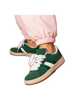 Zielone sneakersy trampki damskie sportowe ze sklepu ButyModne.pl w kategorii Trampki damskie - zdjęcie 181984788
