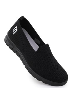 Buty sportowe damskie wsuwane czarne Potocki 16327 ze sklepu ButyModne.pl w kategorii Buty sportowe damskie - zdjęcie 181984826