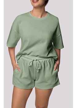 Mona bawełniana piżama damska pistacjowa Cozy Short Sleeve Plus Size, Kolor pistacjowy, Rozmiar 2XL, Mona ze sklepu Primodo w kategorii Piżamy damskie - zdjęcie 181986599