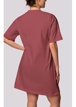 Mona bawełniana koszula nocna damska wiśniowa Bliss Plus Size, Kolor wiśniowy, Rozmiar 2XL, Mona ze sklepu Primodo w kategorii Koszule nocne - zdjęcie 181986608