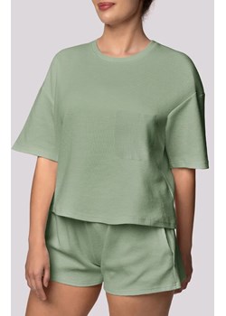 Mona bawełniana piżama damska pistacjowa Cozy Short Sleeve, Kolor pistacjowy, Rozmiar S, Mona ze sklepu Intymna w kategorii Piżamy damskie - zdjęcie 181987098