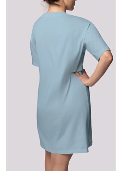 Mona bawełniana koszula nocna damska jasnoniebieska Bliss Plus Size, Kolor jasnoniebieski, Rozmiar 2XL, Mona ze sklepu Intymna w kategorii Koszule nocne - zdjęcie 181987115