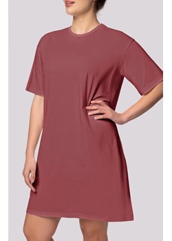 Mona bawełniana koszula nocna damska wiśniowa Bliss Plus Size, Kolor wiśniowy, Rozmiar 2XL, Mona ze sklepu Intymna w kategorii Koszule nocne - zdjęcie 181987118