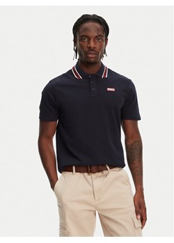 Hunter Polo Noris SS HARM0037242 Granatowy Regular Fit ze sklepu MODIVO w kategorii T-shirty męskie - zdjęcie 181988579