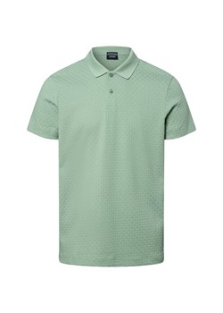 JOOP! Męska koszulka polo - Bradley Mężczyźni Bawełna seledynowy wypukły wzór tkaniny ze sklepu vangraaf w kategorii T-shirty męskie - zdjęcie 181990079