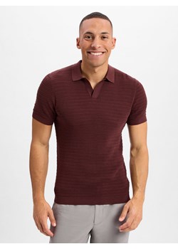 Drykorn Męska koszulka polo - Braian Mężczyźni Bawełna bordowy wypukły wzór tkaniny ze sklepu vangraaf w kategorii T-shirty męskie - zdjęcie 181990106