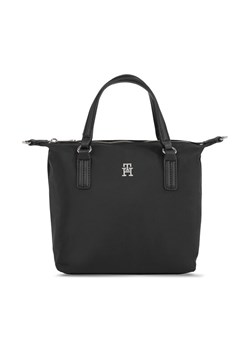 Torebka Tommy Hilfiger Poppy Th Small Tote AW0AW15640 Czarny ze sklepu eobuwie.pl w kategorii Torby Shopper bag - zdjęcie 181990257