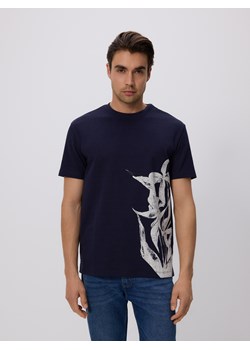 Reserved - T-shirt comfort z nadrukiem - granatowy ze sklepu Reserved w kategorii T-shirty męskie - zdjęcie 181991559