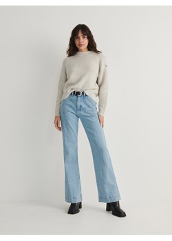 Reserved - Sweter z ozdobnymi dżetami - beżowy ze sklepu Reserved w kategorii Swetry damskie - zdjęcie 181993938