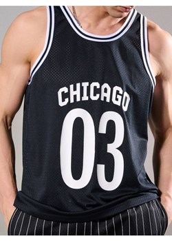 Sinsay - Tank top sportowy z nadrukiem Chicago - czarny ze sklepu Sinsay w kategorii T-shirty męskie - zdjęcie 181998676