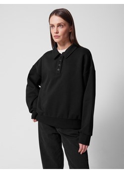 Damska bluza nierozpinana bez kaptura Outhorn OTHWSS24TSWSF1150 - czarna ze sklepu Sportstylestory.com w kategorii Bluzy damskie - zdjęcie 181999296