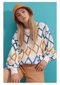 Trend Alacati Bluza w kolorze biało-pomarańczowo-niebieskim ze sklepu Limango Polska w kategorii Bluzy damskie - zdjęcie 182001139