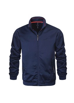Lekka Bawełniana Wiatrówka, Przejściowa Kurtka Męska - Pako Jeans - Granatowa KUPJNStrxGR ze sklepu JegoSzafa.pl w kategorii Kurtki męskie - zdjęcie 182003076