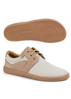 BAREFOOT Męskie buty skórzane sznurowane minimalistyczne 115KZ perforowane brązowe ze sklepu butyolivier w kategorii Półbuty męskie - zdjęcie 182003565