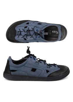 Męskie buty barefoot skórzane Olivier 320KZ z wentylacją granatowe ze sklepu butyolivier w kategorii Półbuty męskie - zdjęcie 182003575