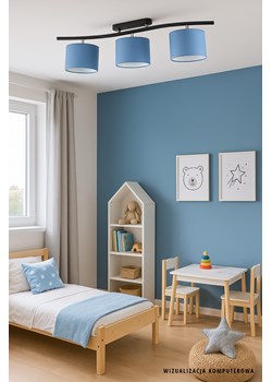 Czarna lampa sufitowa 3-punktowa z regulacją kloszy CARTAGENA ze sklepu Lysne w kategorii Lampy sufitowe - zdjęcie 182003909