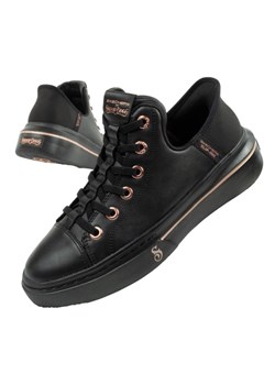 Buty Skechers SLIP-INS 186001/BBK czarne ze sklepu ButyModne.pl w kategorii Trampki damskie - zdjęcie 182004428