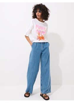 Mohito - T-shirt z letnim nadrukiem - kremowy ze sklepu Mohito w kategorii Bluzki damskie - zdjęcie 182011295