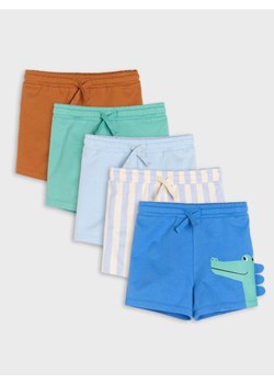 Sinsay - Szorty z ozdobną naszywką i aplikacją 3d 5 pack - mid blue - id: 916DY-52X - marki Sinsay - 182012888 Sinsay - Szorty z ozdobną naszywką i aplikacją 3d 5 pack - mid blue ze sklepu Sinsay w kategorii Spodenki dziewczęce - zdjęcie 182012888