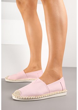 Różowe Espadryle Ozdobione Plecionką Natimeire ze sklepu born2be.pl w kategorii Espadryle damskie - zdjęcie 182013476