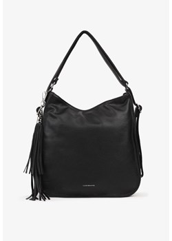 Czarna Torebka na Ramię z Frędzlami i Suwakami Rivkio ze sklepu renee.pl w kategorii Torby Shopper bag - zdjęcie 182013647