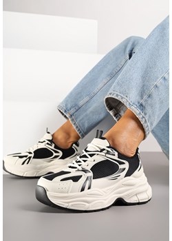 Beżowo-Czarne Sneakersy Vices na Platformie Ozdobione Tłoczeniem Natiselle ze sklepu renee.pl w kategorii Buty sportowe damskie - zdjęcie 182013858