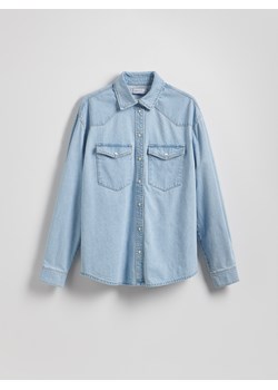 Reserved - Jeansowa koszula oversize - niebieski ze sklepu Reserved w kategorii Koszule damskie - zdjęcie 182017789