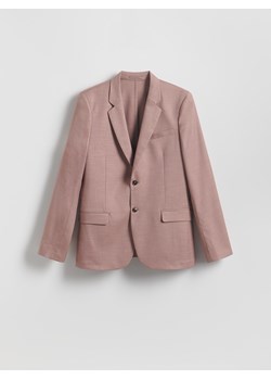 Reserved - Marynarka slim fit z domieszką wiskozy - jasnofioletowy ze sklepu Reserved w kategorii Marynarki męskie - zdjęcie 182017979