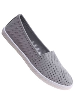 Szare ażurowe baleriny dziewczęce /B8-2 17631 121/ ze sklepu Pantofelek24.pl w kategorii Trampki dziecięce - zdjęcie 182019357