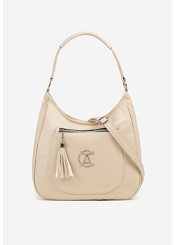 Jasnobeżowa Torebka Typu Shopper Ozdobiona Frędzlami Felluria ze sklepu born2be.pl w kategorii Torby Shopper bag - zdjęcie 182019678