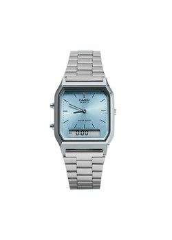 Zegarek Casio Vintage Maxi AQ-230A-2A1MQYES Srebrny ze sklepu eobuwie.pl w kategorii Zegarki - zdjęcie 182022378
