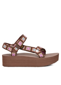 Sandały Teva Flatform Universal Crochet 1150210 Brązowy ze sklepu eobuwie.pl w kategorii Sandały damskie - zdjęcie 182022756