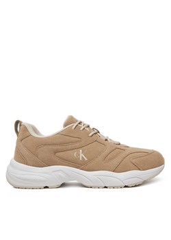 Sneakersy Calvin Klein Jeans Retro Tennis Low Mg Mix Media YM0YM01171 Beżowy ze sklepu eobuwie.pl w kategorii Buty sportowe męskie - zdjęcie 182022959